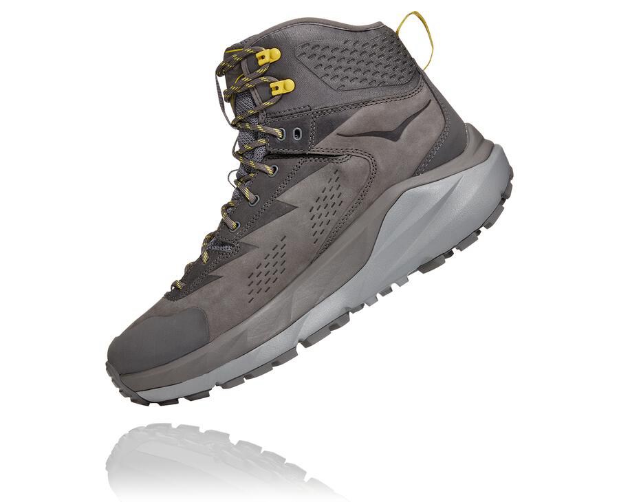 Hoka One One Yürüyüş Botları Erkek Gri - Kaha Gore-Tex - JW5401397